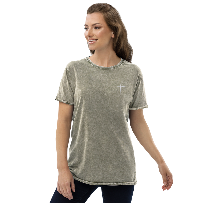 Active Disciple Cross Women’s Denim T-Shirt