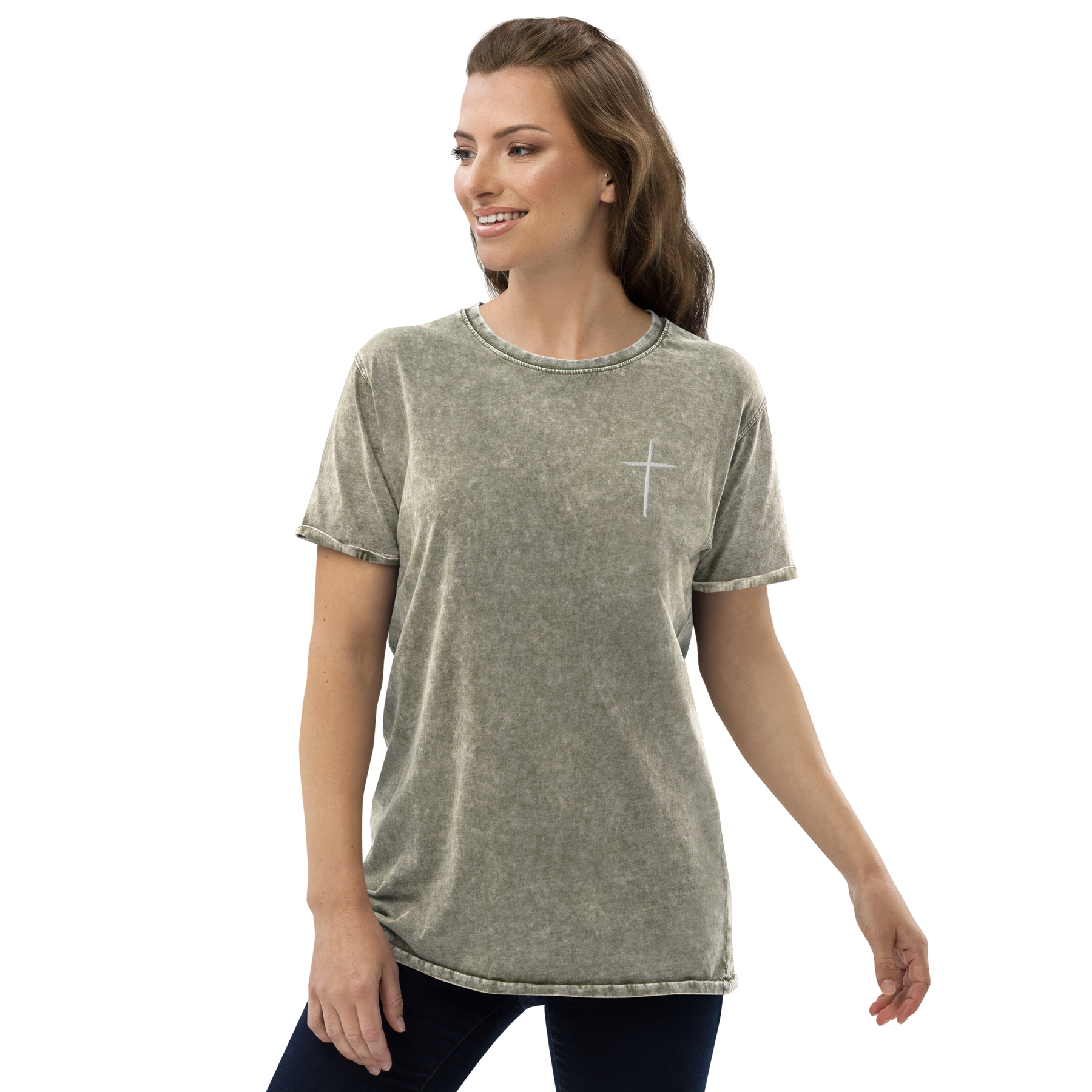 Active Disciple Cross Women’s Denim T-Shirt