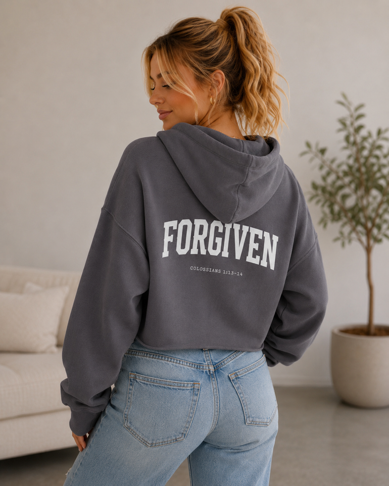 Active Disciple Forgiven Crop Hoodie